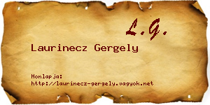 Laurinecz Gergely névjegykártya